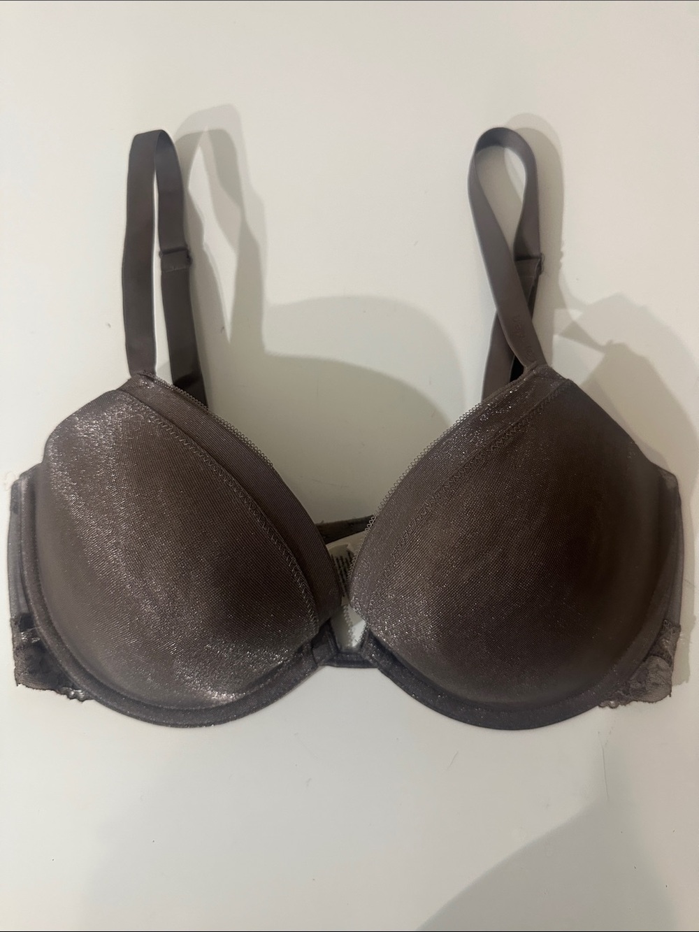 Calvin Klein Women’s Shimmery Brown T-Shirt Bra Sz 34D